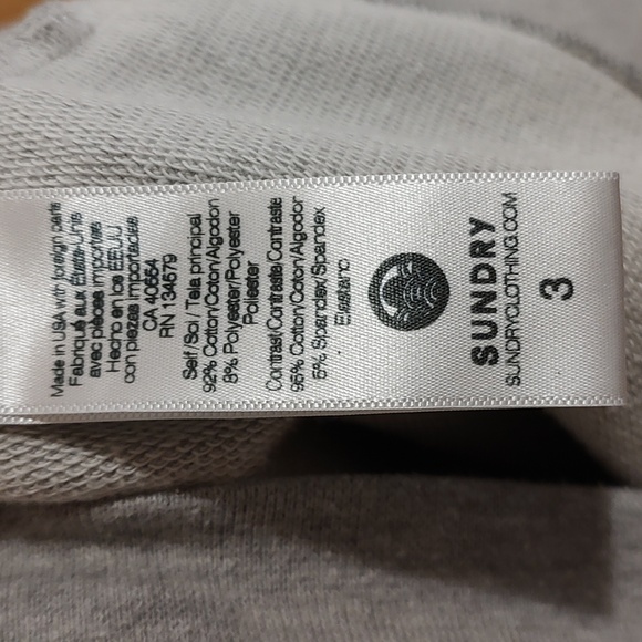 Sundry Gray Floral Embroidered Sweatshirt - Picture 13 of 13